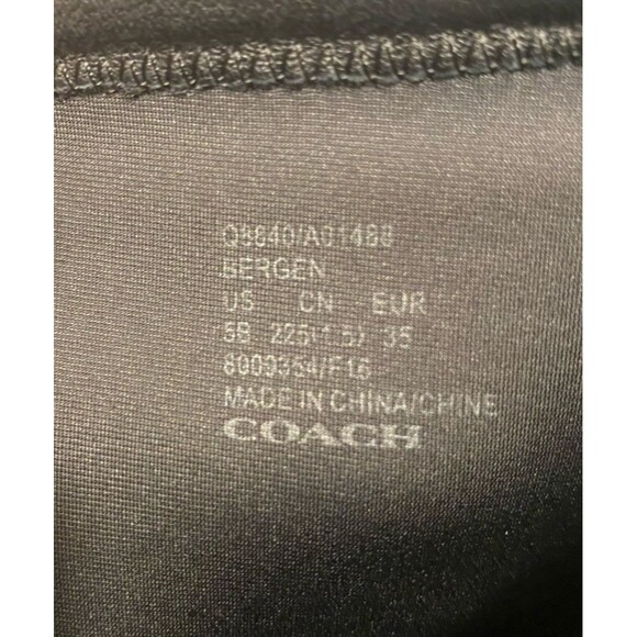 Coach Bergen Over Knee Black Nappa Leather Block Heel Boots Women's Size 5B - Picture 7 of 13